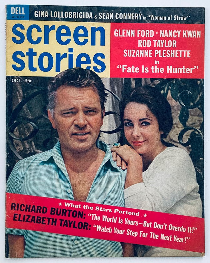 VTG Screen Stories Magazine October 1964 Liz Taylor, Richard Burton No Label