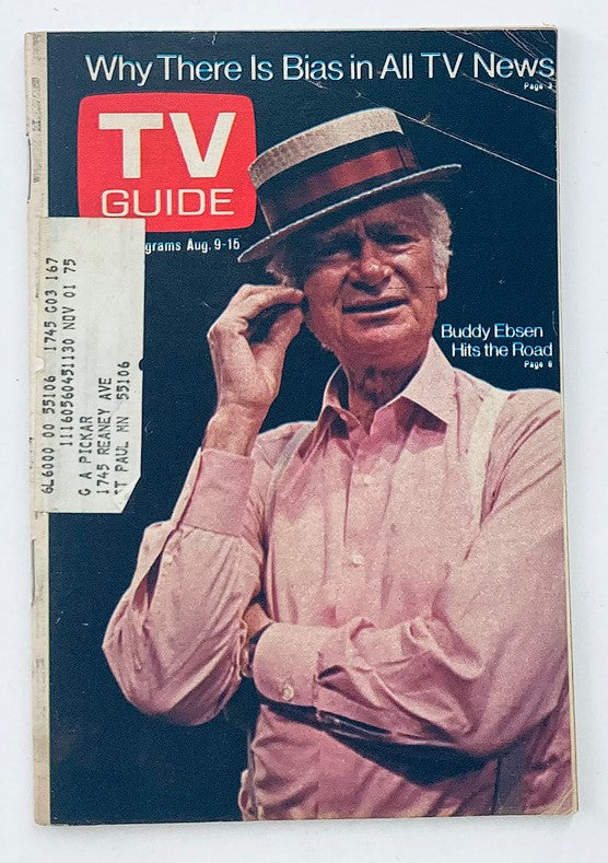 TV Guide Magazine August 9 1975 Buddy Ebsen Minneapolis-St. Paul Ed.