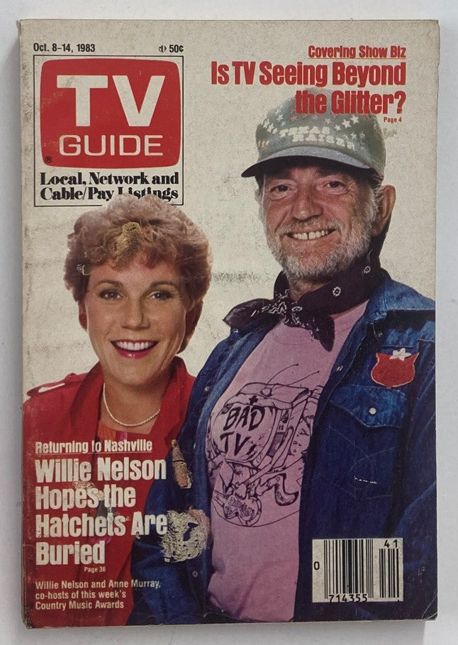 TV Guide Magazine October 8 1983 Willie Nelson & Anne Murray PA Ed. No Label