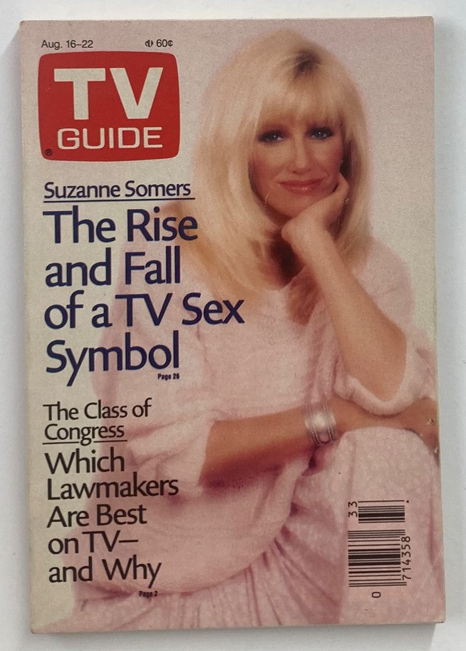 TV Guide Magazine August 16 1986 Suzanne Somers N.Y. Metro Ed. No Label