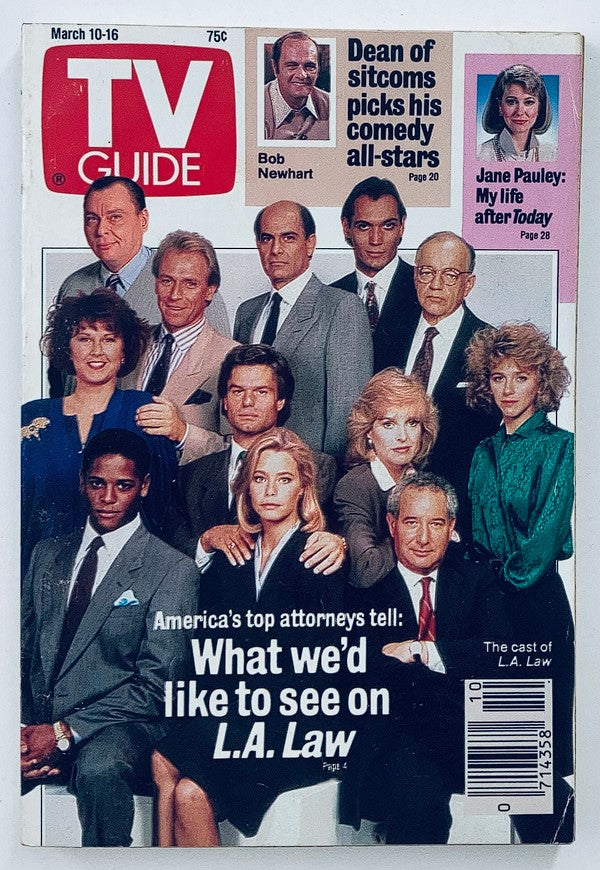 TV Guide Magazine March 10 1990 The Cast of L.A. Law Providence Ed. No Label