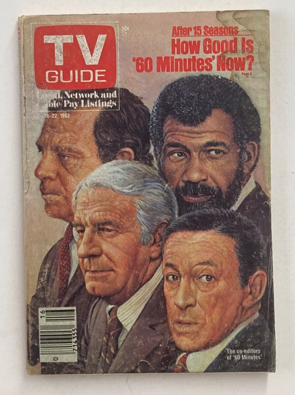 TV Guide Magazine April 16 1983 Ed Bradley, Harry Reasoner PA Ed. No Label