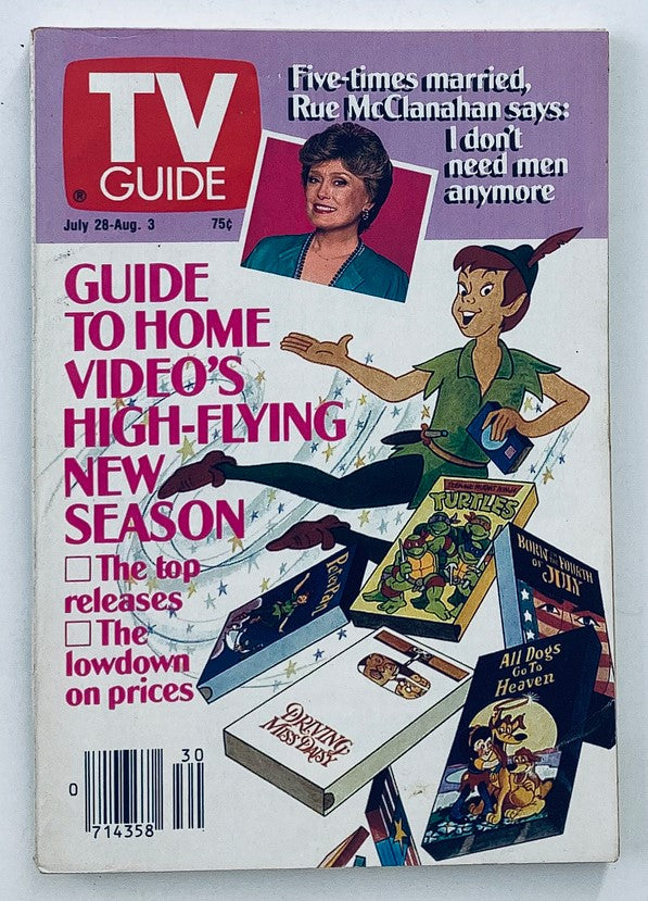 TV Guide Magazine July 28 1990 Rue McClanahan Toledo-Lima Ed. No Label