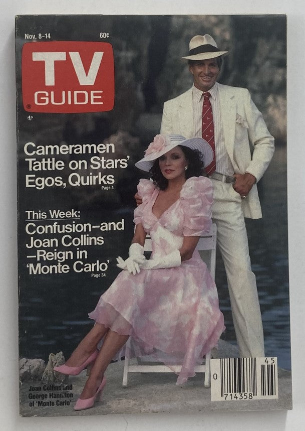 TV Guide Magazine November 8 1986 Joan Collins Philadelphia Ed. No Label