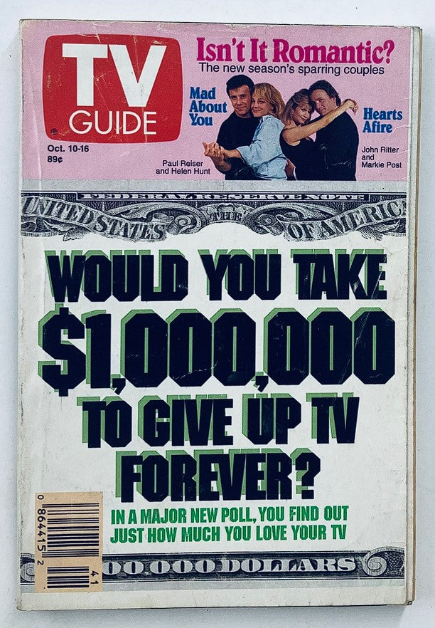 TV Guide Magazine October 10 1992 Paul Reiser, Helen Hunt Maine Ed. No Label