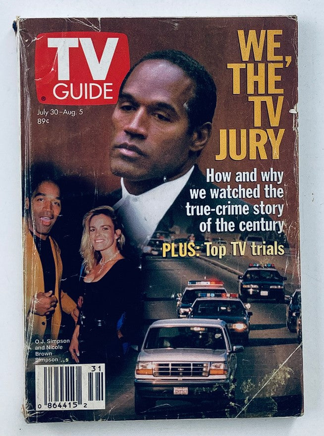 TV Guide Magazine July 30 1994 OJ and Nicole Simpson Chicago Metro Ed. No Label