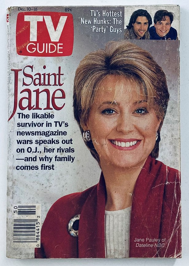 TV Guide Magazine December 10 1994 Jane Pauley Chicago Metro Ed. No Label