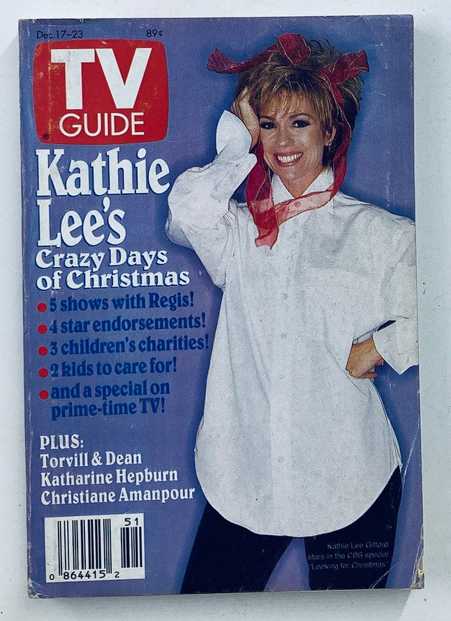 TV Guide Magazine December 17 1994 Kathie Lee Gifford Chicago Metro Ed. No Label