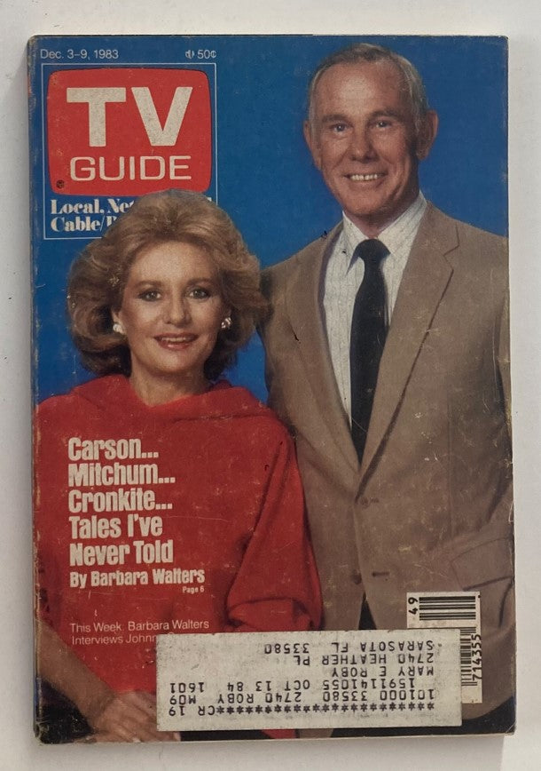 TV Guide Magazine December 3 1983 Barbara Walters Tampa-Sarasota Ed.