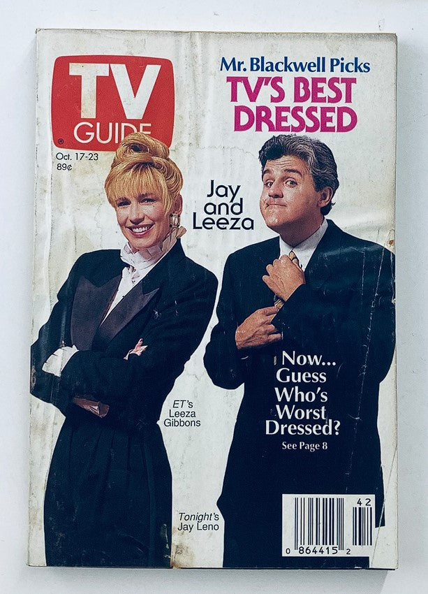 TV Guide Magazine October 17 1992 Leeza Gibbons Chicago Metro Ed. No Label