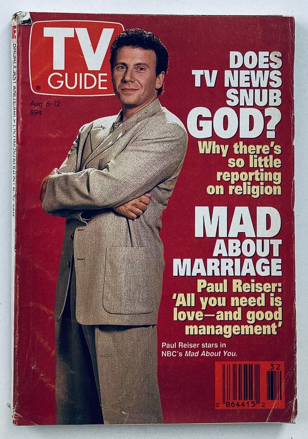 TV Guide Magazine August 6 1994 Paul Reiser Chicago Metro Ed. No Label