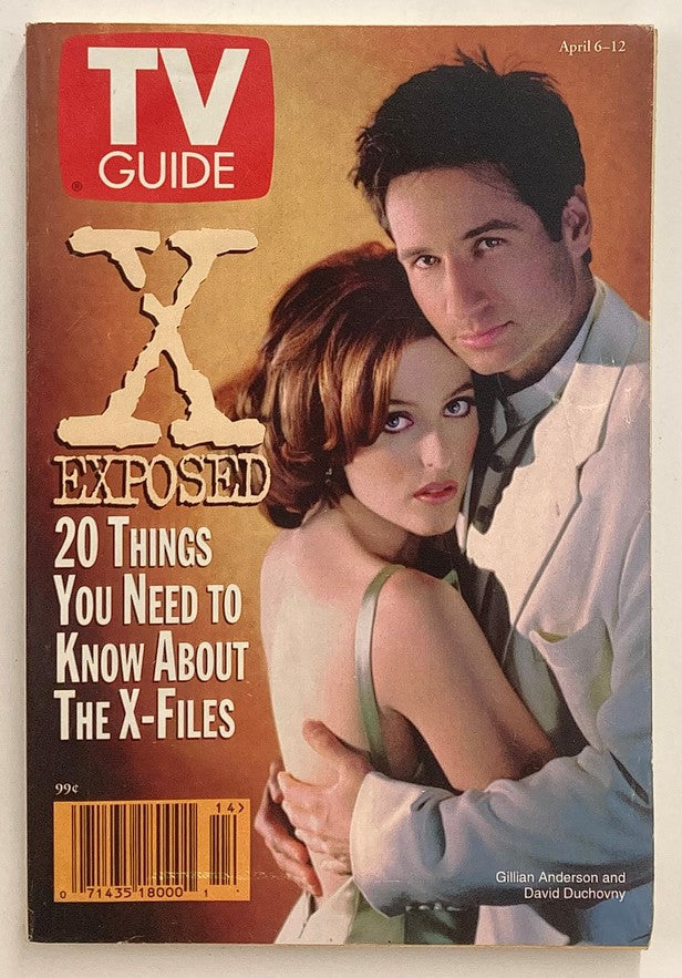 TV Guide Magazine April 6 1996 David Duchovny & Gillian Anderson Maine Ed.