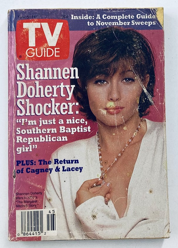 TV Guide Magazine November 4 1994 Shannen Doherty Chicago Metro Ed. No Label