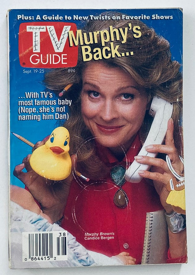 TV Guide Magazine September 19 1992 Candice Bergen Chicago Metro Ed. No Label