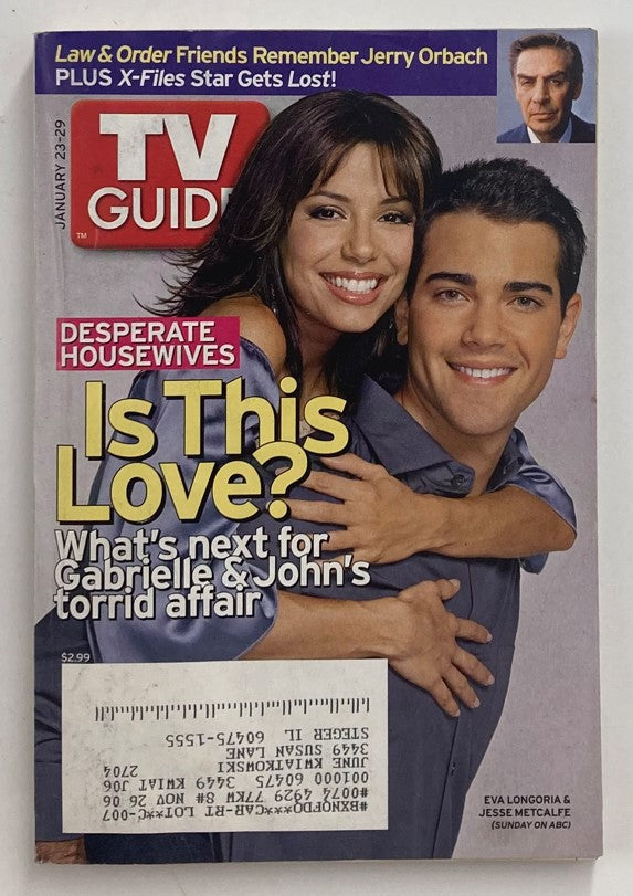 TV Guide Magazine January 23 2005 Eva Longoria, Jesse Metcalfe Chicago Metro Ed.