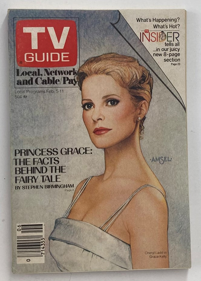 TV Guide Magazine February 5 1983 Cheryl Ladd in 'Grace Kelly' PA Ed. No Label