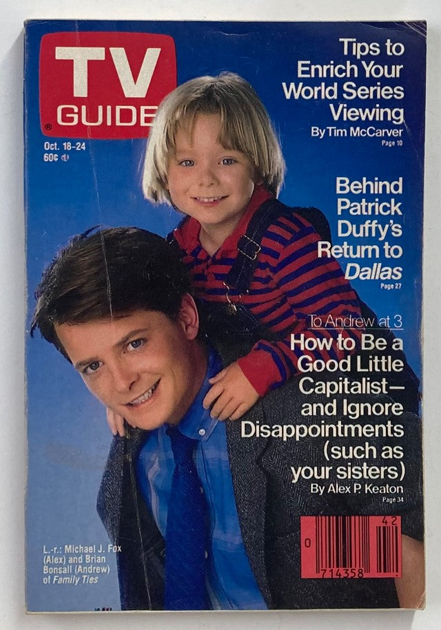 TV Guide Magazine October 18 1986 Brian Bonsall N.Y. Metro Ed. No Label