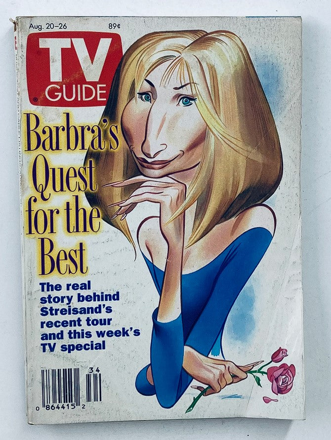 TV Guide Magazine August 20 1994 Barbra Streisand Chicago Metro Ed. No Label