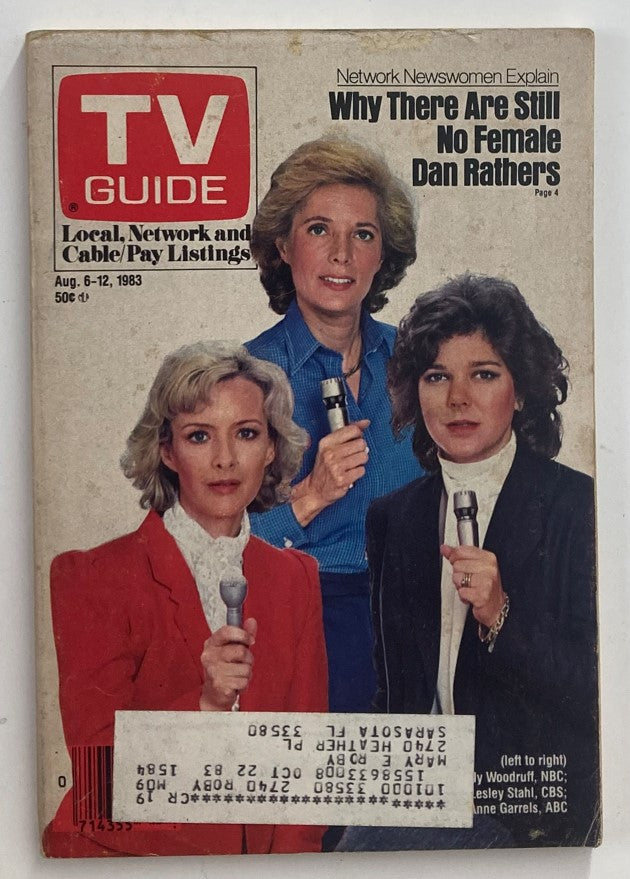 TV Guide Magazine August 3 1983 Anne Garrels, Lesley Stahl Tampa-Sarasota Ed.