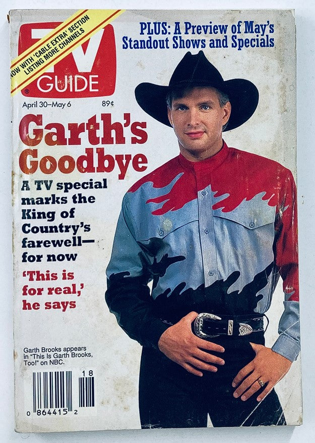 TV Guide Magazine April 30 1994 Garth Brooks Chicago Metro Ed. No Label