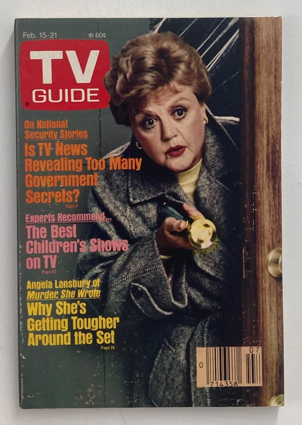 TV Guide Magazine February 15 1986 Angela Lansbury Philadelphia Ed. No Label