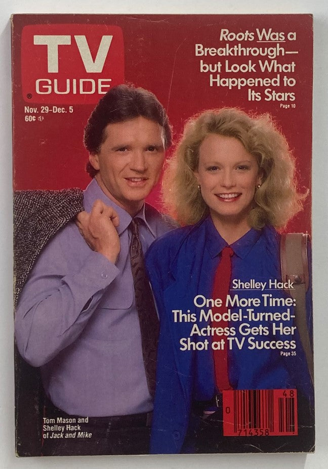 TV Guide Magazine November 29 1986 Shelley Hack N.Y. Metro Ed. No Label