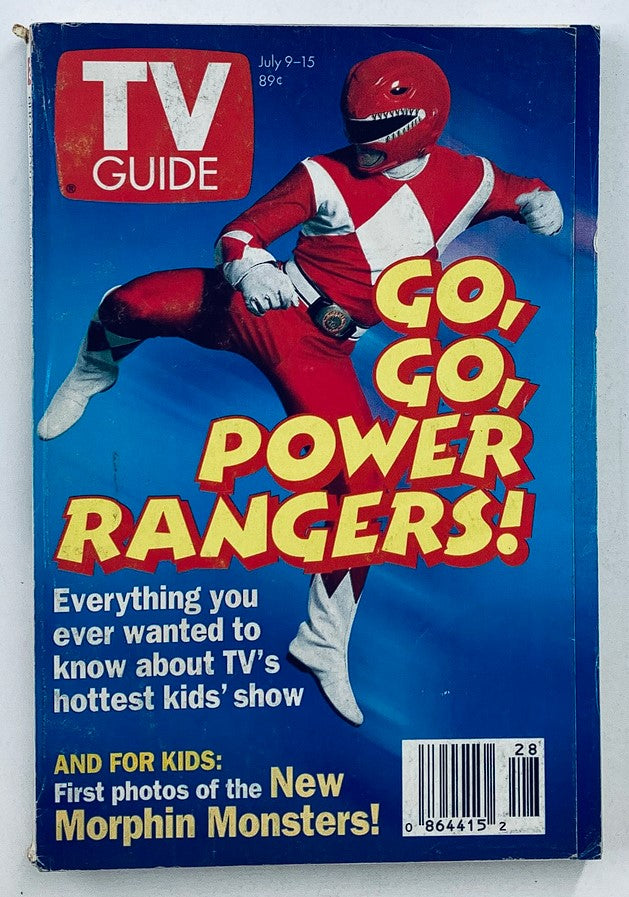 TV Guide Magazine July 9 1994 Red Power Ranger Chicago Metro Ed. No Label