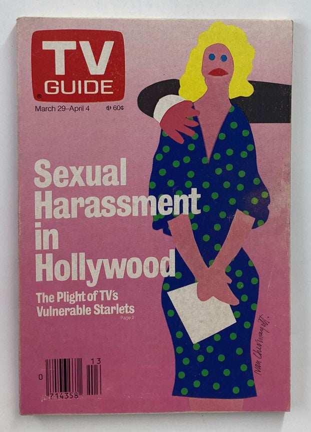 TV Guide Magazine March 29 1986 Sexual Harassment PA-NY State Ed. No Label