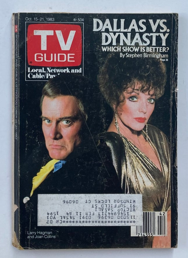 TV Guide Magazine October 21 1983 Larry Hagman Hartford-New Haven Ed.