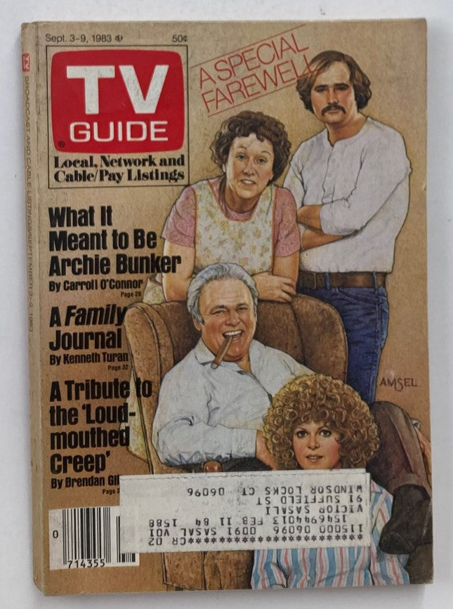 TV Guide Magazine September 3 1983 A Family Journal Hartford-New Haven Ed.