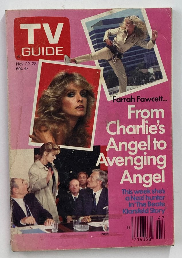 TV Guide Magazine November 22 1986 Farrah Fawcett PA-NY State Ed.