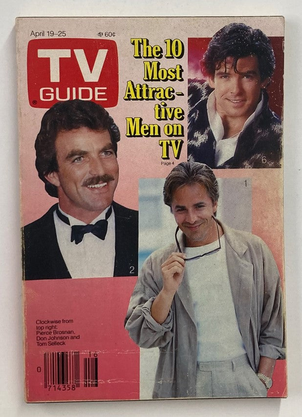 TV Guide Magazine April 19 1986 Pierce Brosnan PA-NY State Ed. No Label