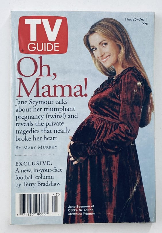 TV Guide Magazine November 25 1995 Jane Seymour Maine Ed. No Label