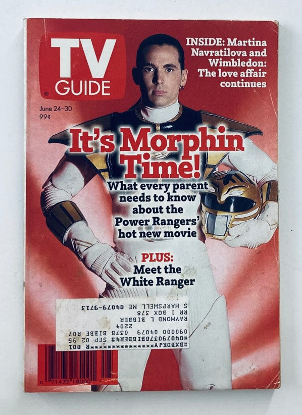 TV Guide Magazine June 24 1995 Jason David Frank White Ranger Maine Ed.