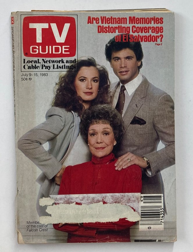 TV Guide Magazine July 9 1983 Cast of Falcon Crest Hartford-New Haven Ed.