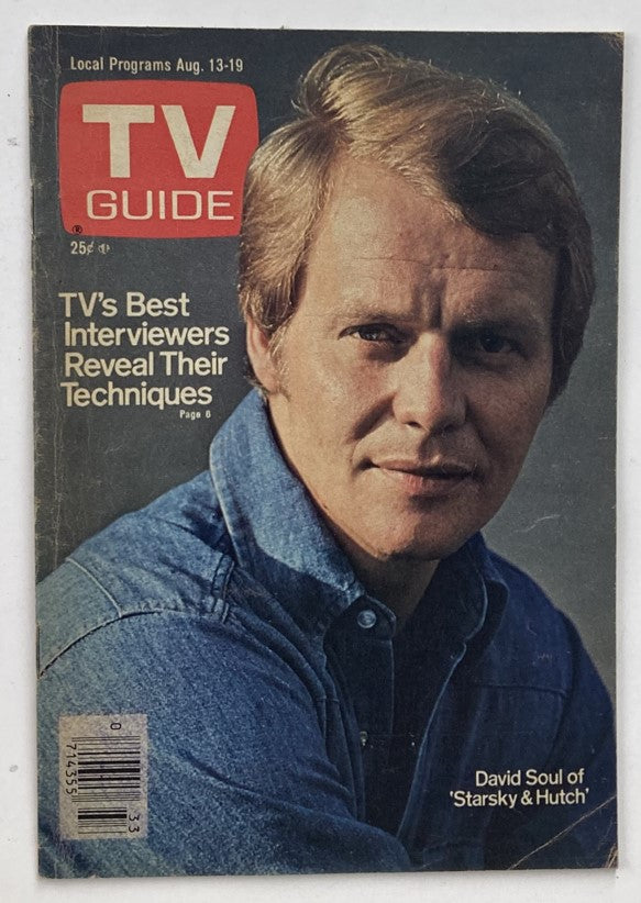 TV Guide Magazine August 13 1977 Issue #1272 David Soul No Edition No Label