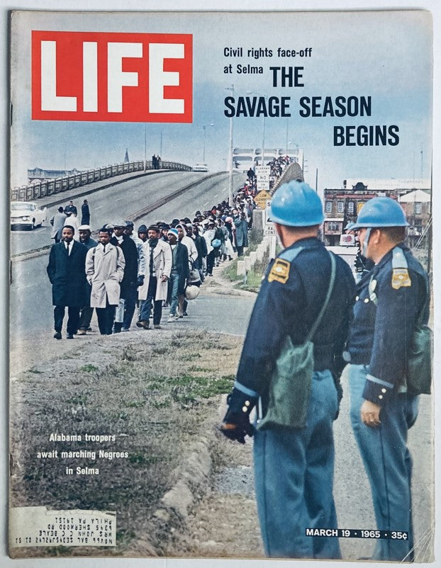 RES* VTG Life Magazine March 19 1965 Civil Rights Face-Off at Selma