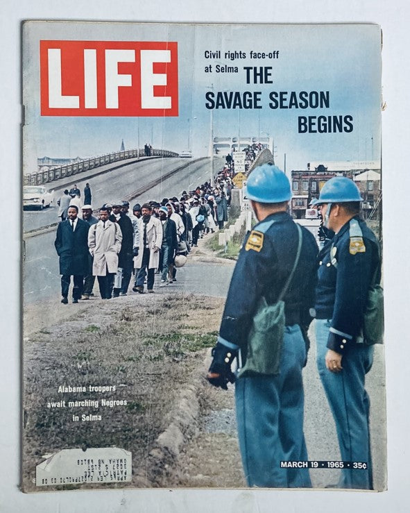 VTG Life Magazine March 19 1965 Alabama Troopers Await in Selma