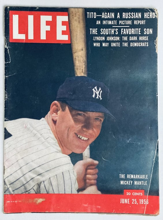 RES* VTG Life Magazine June 25 1956 The Remarkable Mickey Mantle