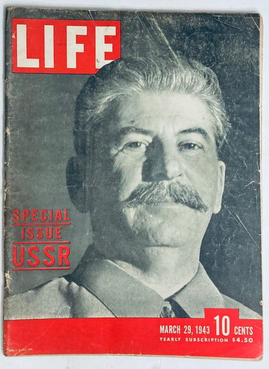 VTG Life Magazine March 29 1943 Joseph Stalin U.S.S.R.