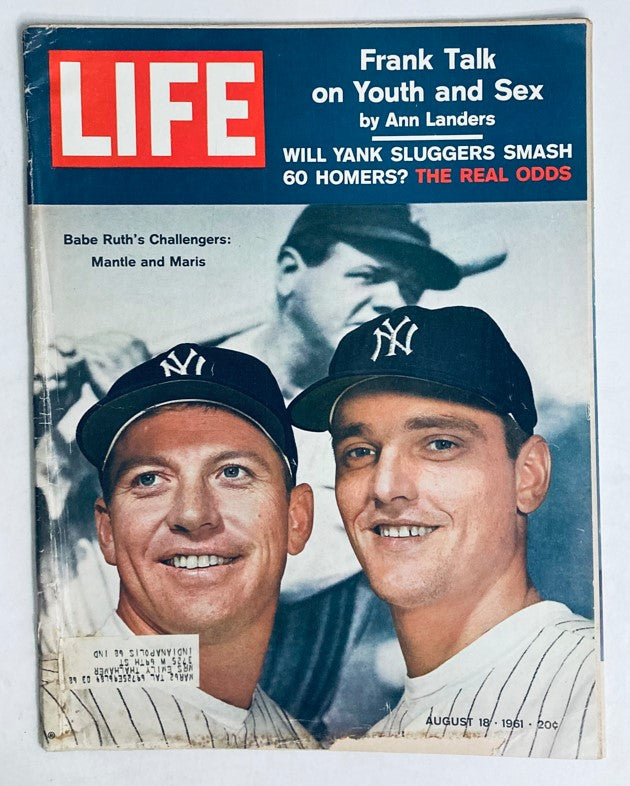 Life Magazine August 18 1961 Vol 51 No. 7 Yankees' Mickey Mantle Roger Maris