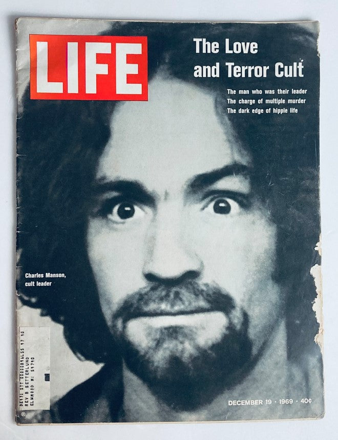 VTG Life Magazine December 19 1969 Charles Manson Hippie Life