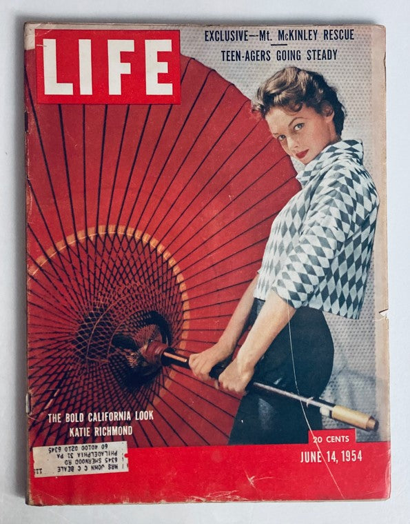 RES* Life Magazine June 14 1954 Vol 36 No. 24 Katie Richmond & Teen-Agers Steady