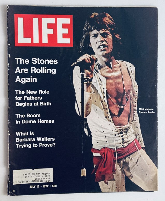 RES* VTG Life Magazine July 14 1972 Vol 73 No. 2 Mick Jagger The Rolling Stones