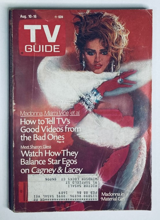 TV Guide Magazine August 10 1985 Madonna in Material Girl Hartford-New Haven Ed.