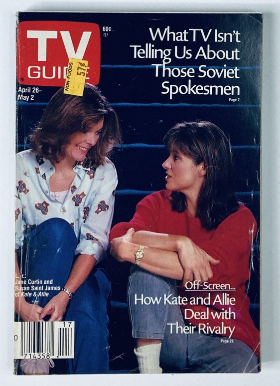 TV Guide Magazine April 26 1986 Susan Saint James WA-Baltimore Ed. No Label