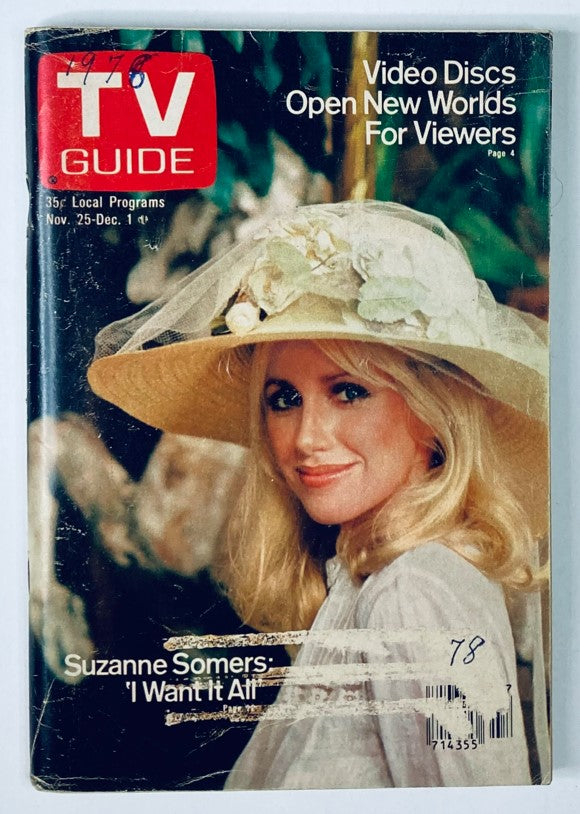 TV Guide Magazine November 25 1978 Suzanne Somers WA-Baltimore Ed.