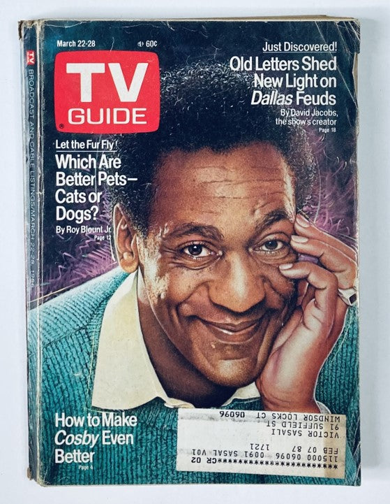 TV Guide Magazine March 22 1986 Bill Cosby Hartford-New Haven Ed.