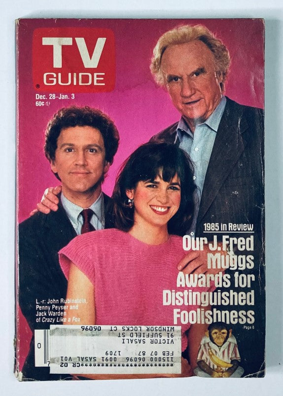 TV Guide Magazine December 28 1985 Jack Warden Hartford-New Haven Ed.