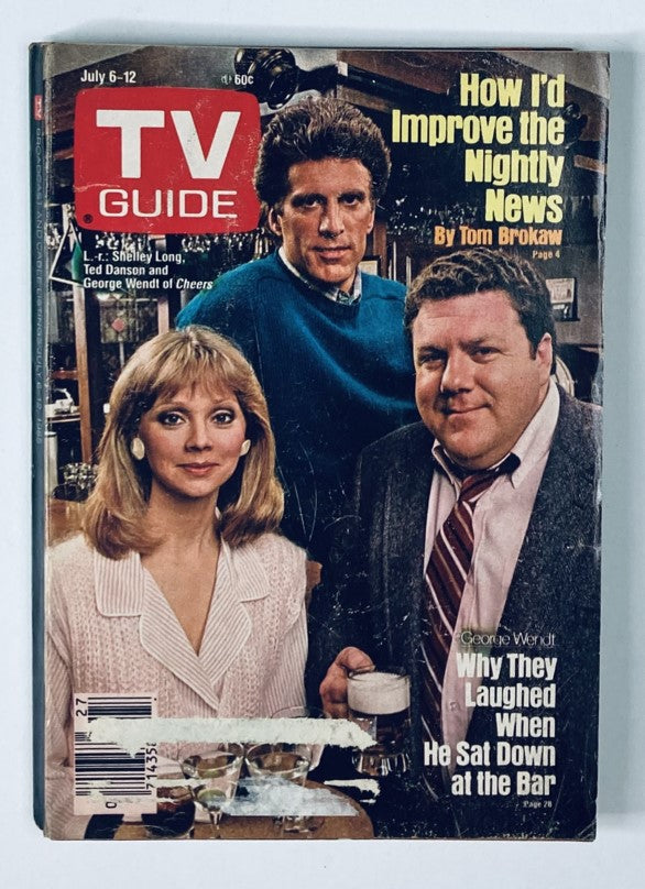 TV Guide Magazine July 6 1985 Ted Danson, Shelley Long Hartford-New Haven Ed.